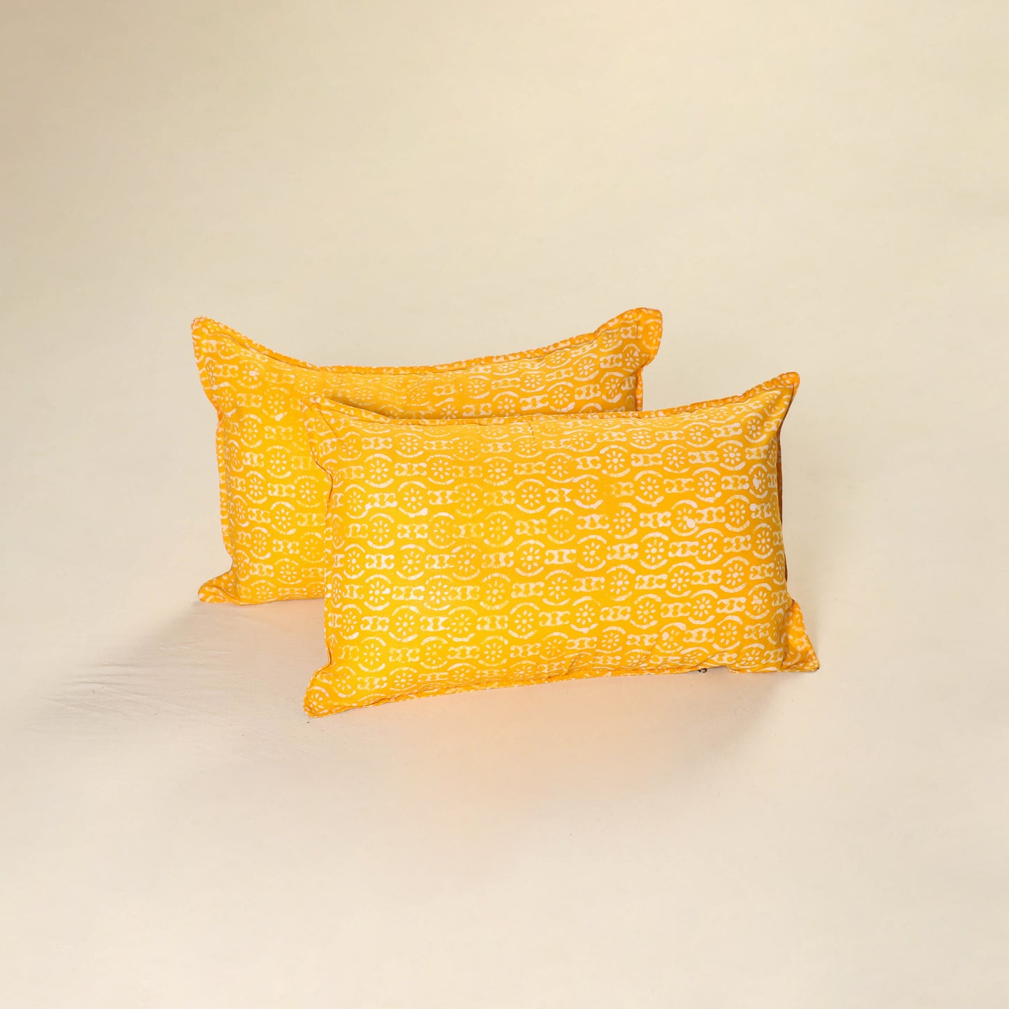 Hand Block Batik Print Pillow Covers (Set of 2) 01