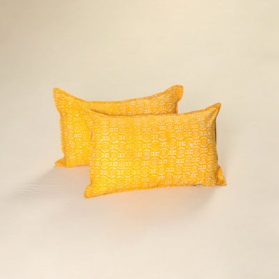 Hand Block Batik Print Pillow Covers (Set of 2) 01