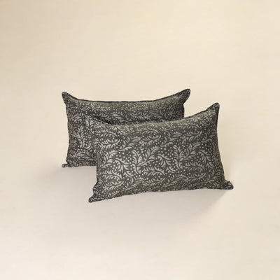 Hand Block Batik Print Pillow Covers (Set of 2) 02