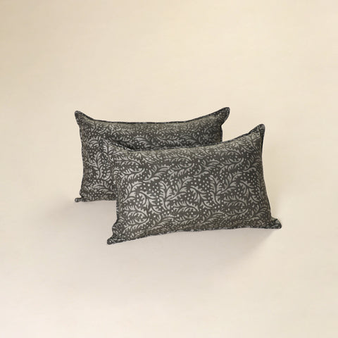 Hand Block Batik Print Pillow Covers (Set of 2) 02