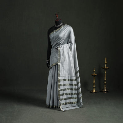 Handloom Zari Border Maheshwari Silk Saree 05