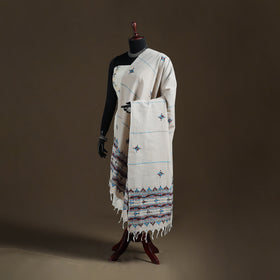 Kantha Hand Embroidered Khes Handwoven Cotton Dupatta 22