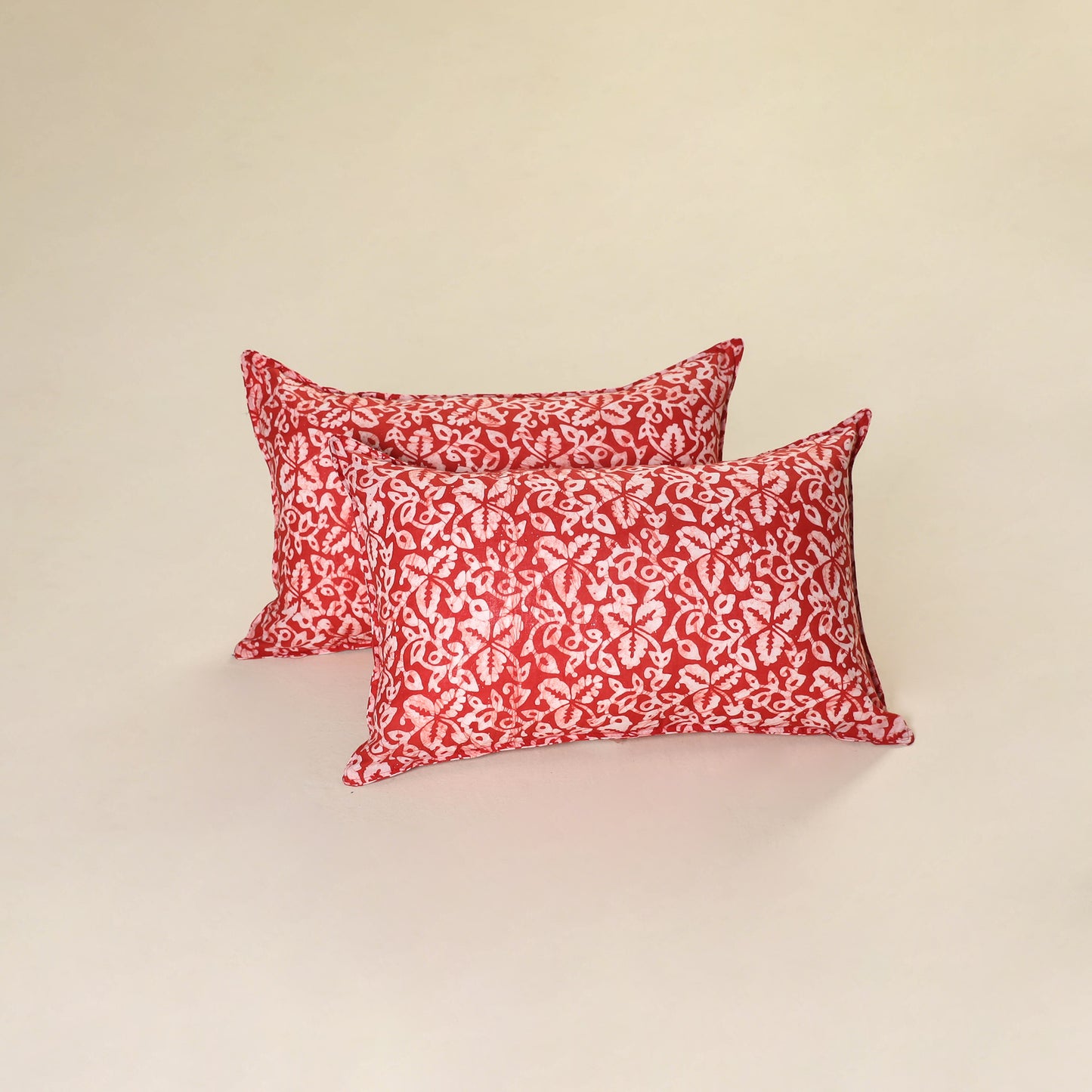 Hand Block Batik Print Pillow Covers (Set of 2) 04