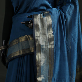 Handloom Zari Border Maheshwari Silk Saree 06
