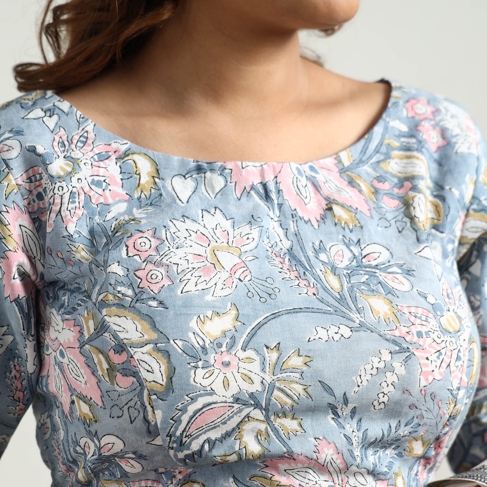  Sanganeri Stitched Blouse