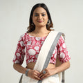 Buy Sanganeri Block Printed Cotton Stitched Blouse Online at iTokri.com