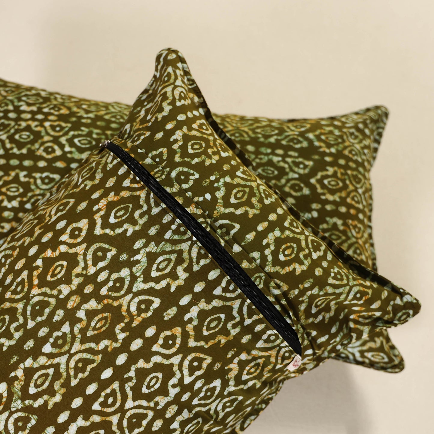 Hand Block Batik Print Pillow Covers (Set of 2) 05