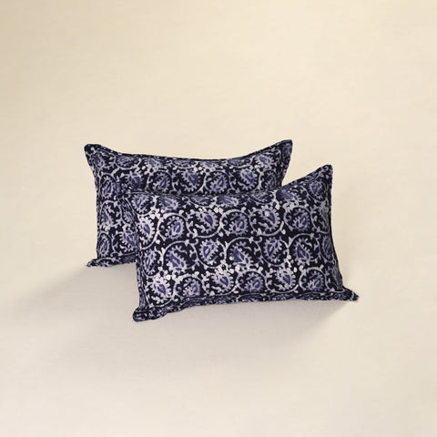 Hand Block Batik Print Pillow Covers (Set of 2) 06