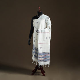 Kantha Hand Embroidered Khes Handwoven Cotton Dupatta 26