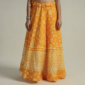  Hand Batik Printed Running Stitch Cotton Long Skirt 35 