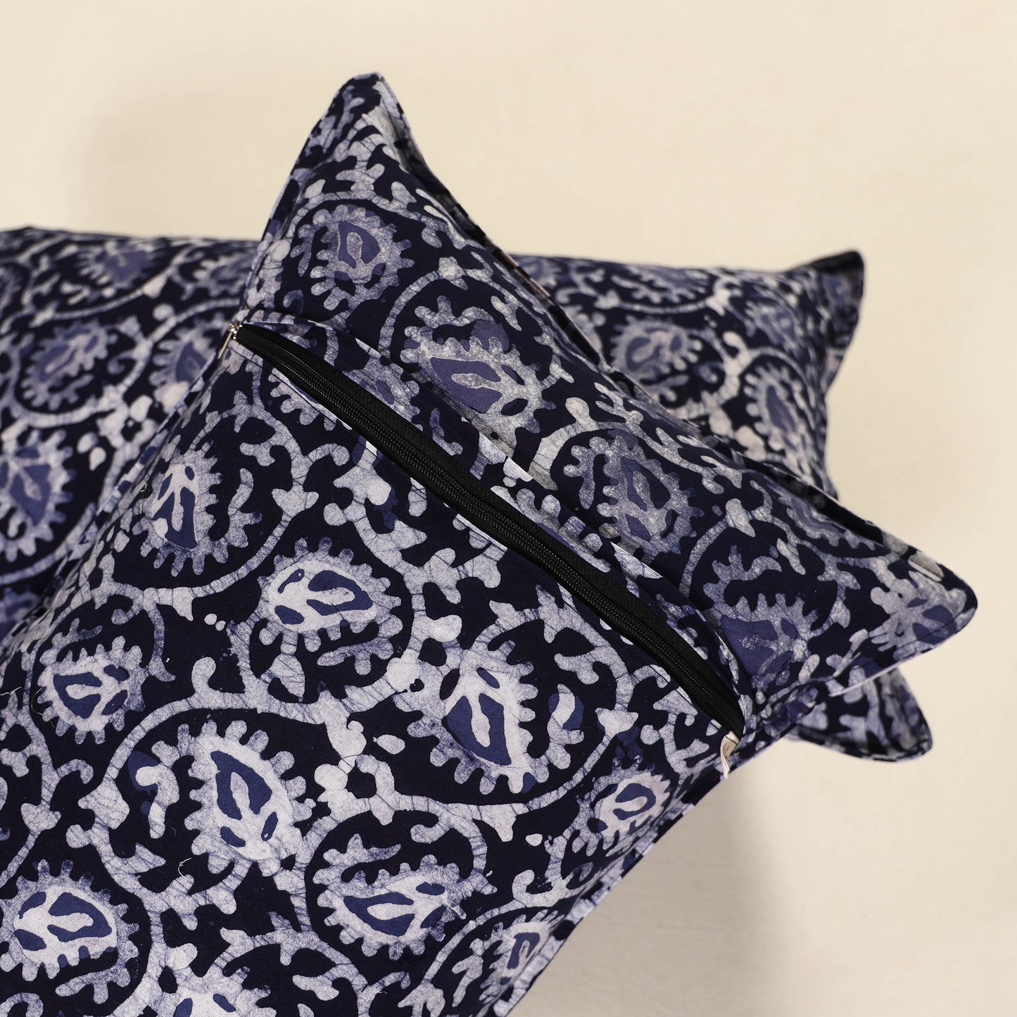 Hand Block Batik Print Pillow Covers (Set of 2) 06