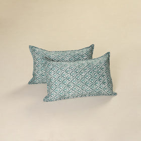Hand Block Batik Print Pillow Covers (Set of 2) 07