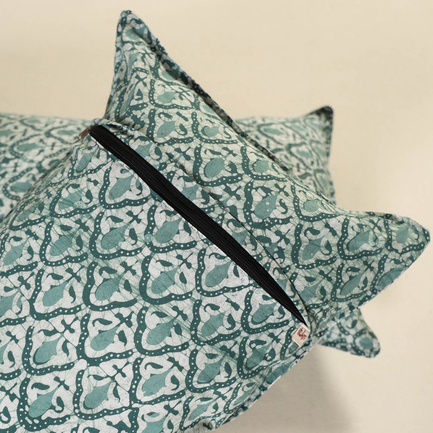 Hand Block Batik Print Pillow Covers (Set of 2) 07