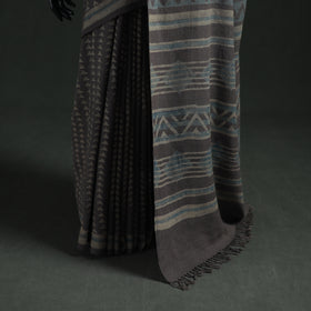 Pure Merino Wool Hand Block Akola Prints Saree 02