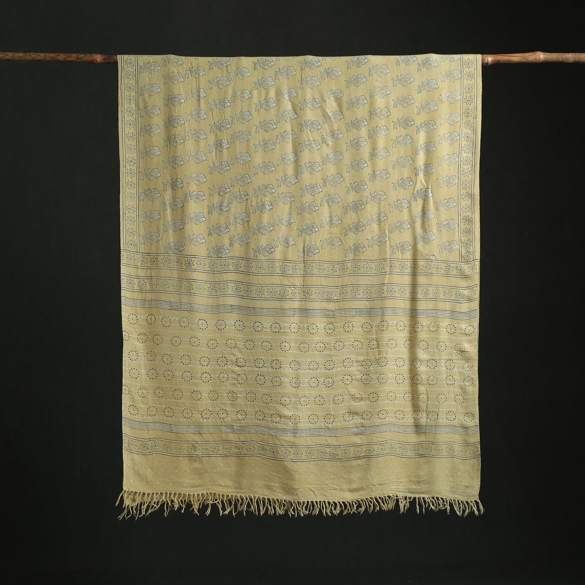 Pure Merino Wool Hand Block Akola Prints Saree 20