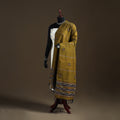 Brown - Kantha Hand Embroidered Khes Handwoven Cotton Dupatta 29