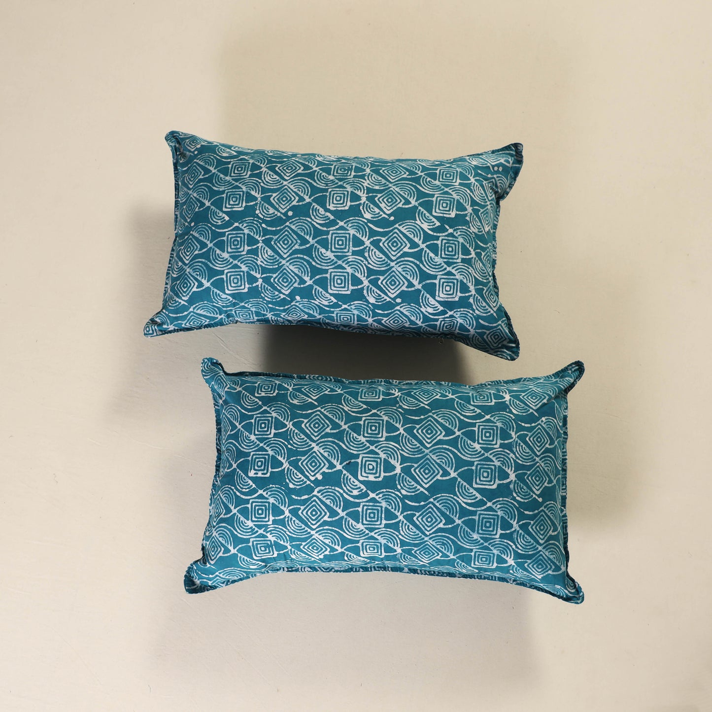 Hand Block Batik Print Pillow Covers (Set of 2) 12