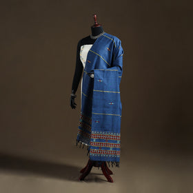 Kantha Hand Embroidered Khes Handwoven Cotton Dupatta 32