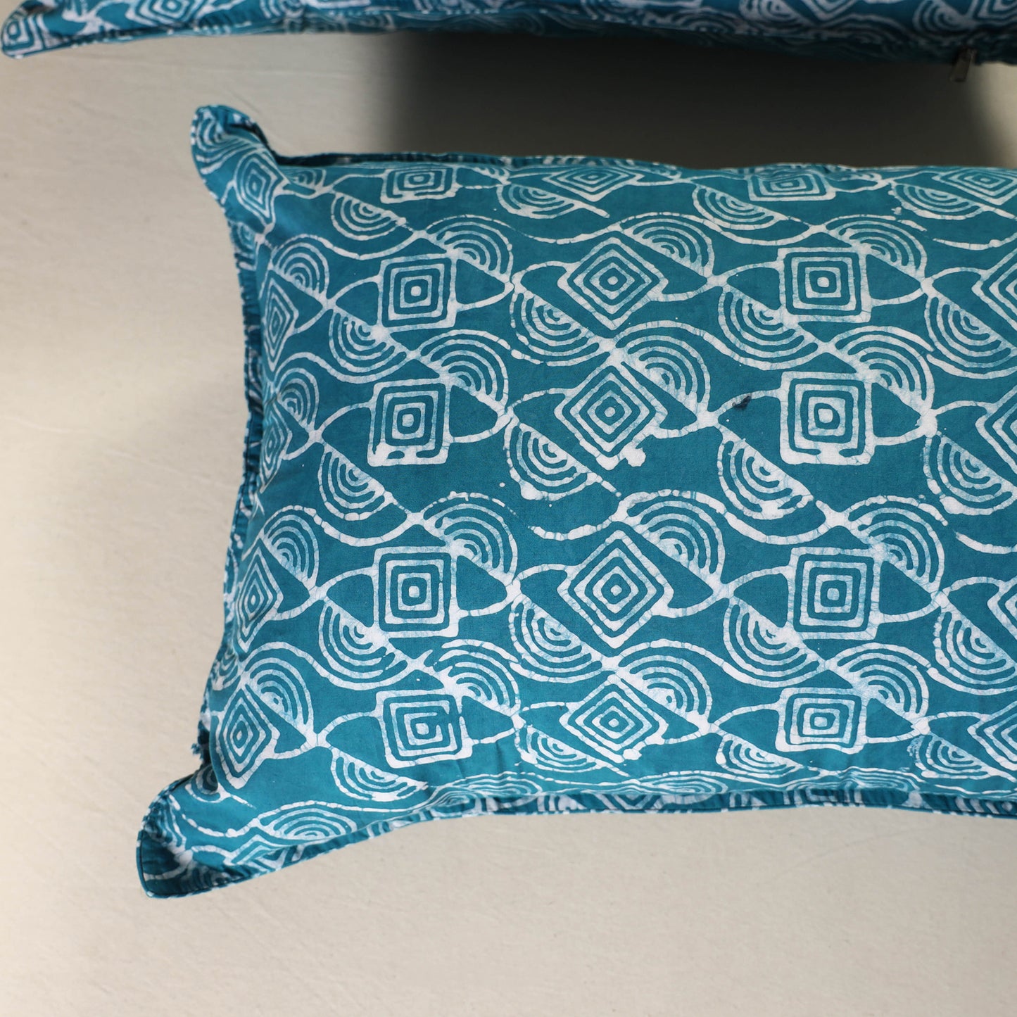 Hand Block Batik Print Pillow Covers (Set of 2) 12