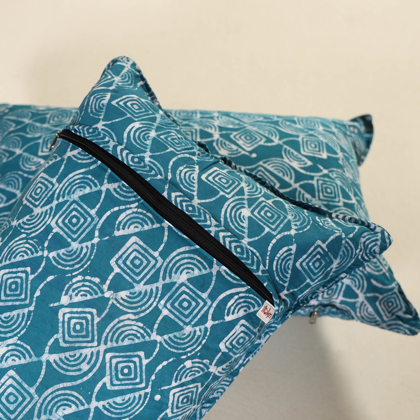 Hand Block Batik Print Pillow Covers (Set of 2) 12