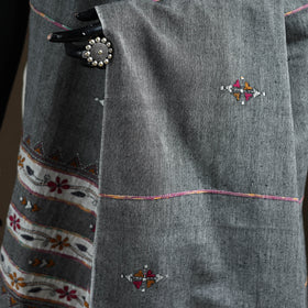 Kantha Hand Embroidered Khes Handwoven Cotton Dupatta 33