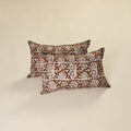 Hand Block Batik Print Pillow Covers (Set of 2) 14