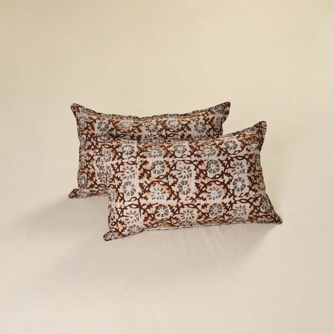 Hand Block Batik Print Pillow Covers (Set of 2) 14