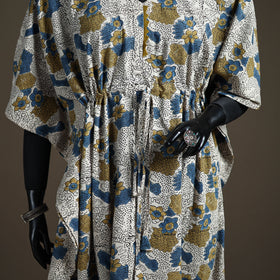 Ajrakh Hand Block Print Natural Dyed Cotton Long Kaftan 14