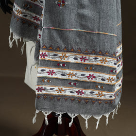 Kantha Hand Embroidered Khes Handwoven Cotton Dupatta 33
