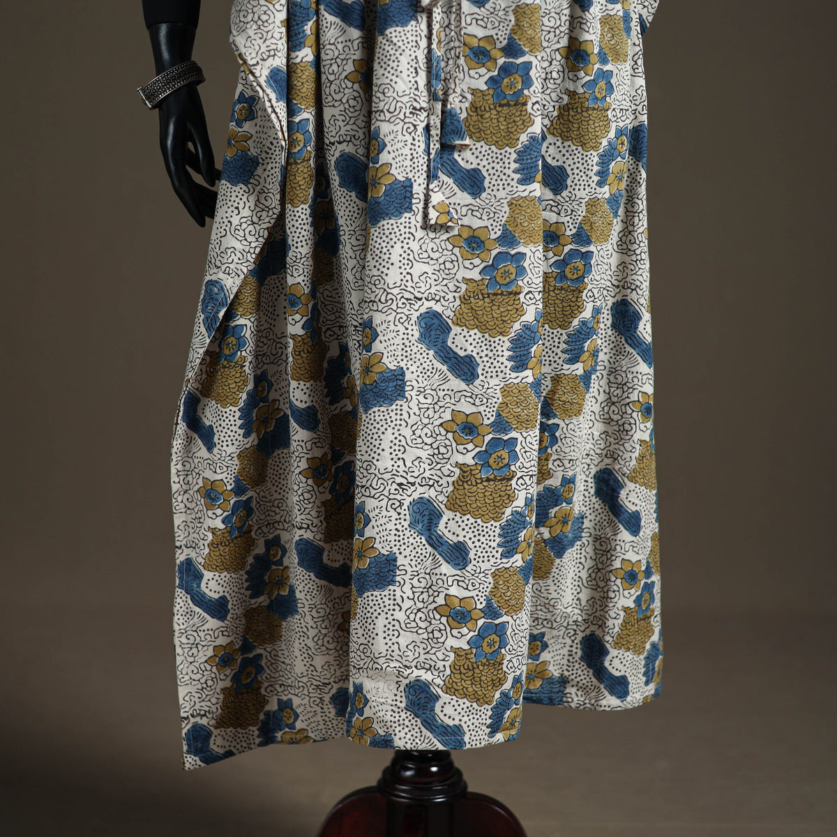 Ajrakh Hand Block Print Natural Dyed Cotton Long Kaftan 14