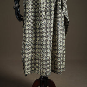 Ajrakh Hand Block Print Natural Dyed Cotton Long Kaftan 15