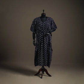 Bandhani Tie-Dye Cotton Long Kaftan 16