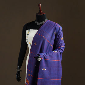 Kantha Hand Embroidered Khes Handwoven Cotton Dupatta 35