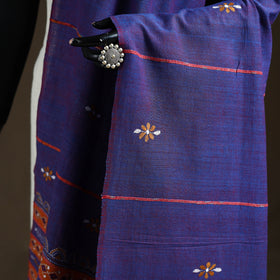 Kantha Hand Embroidered Khes Handwoven Cotton Dupatta 35
