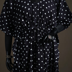 Bandhani Tie-Dye Cotton Long Kaftan 16