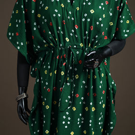 Bandhani Tie-Dye Cotton Long Kaftan 17