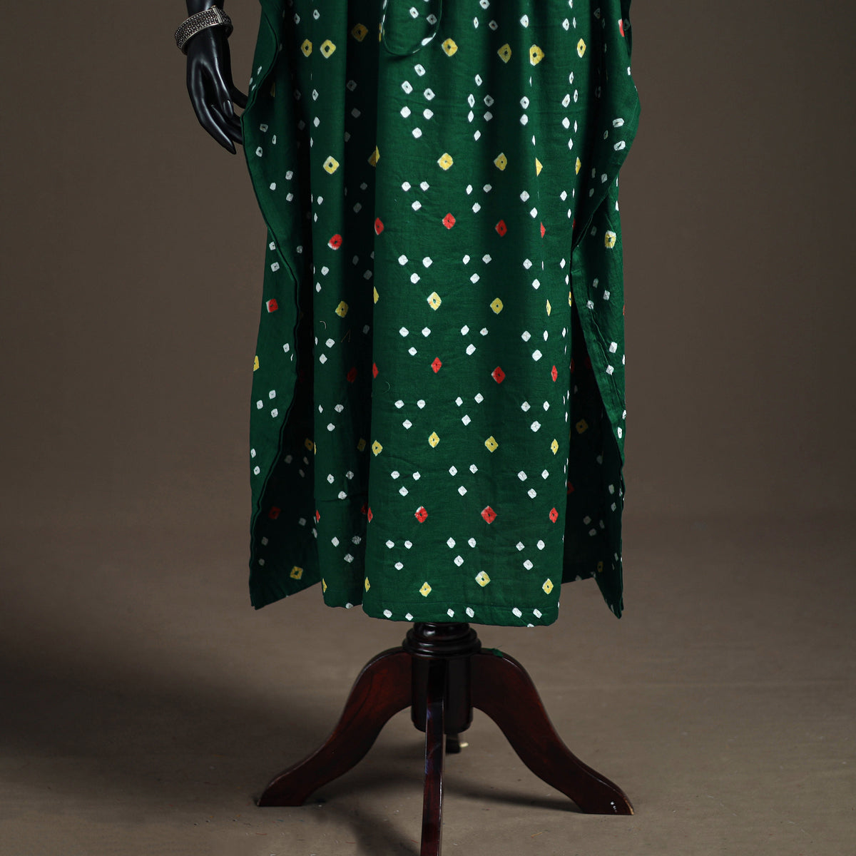 Bandhani Tie-Dye Cotton Long Kaftan 17