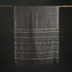 Pure Merino Wool Hand Block Akola Prints Saree 03