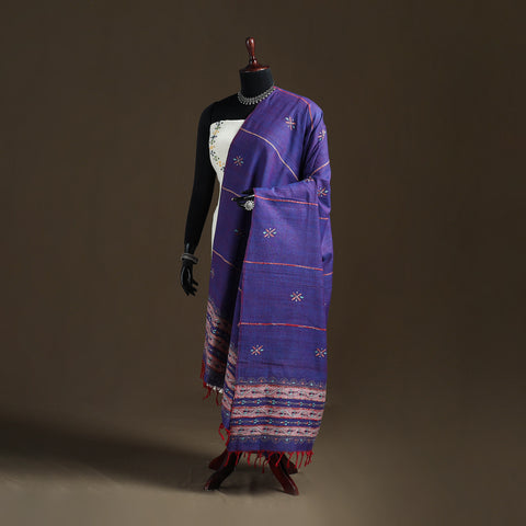 Kantha Hand Embroidered Khes Handwoven Cotton Dupatta 37