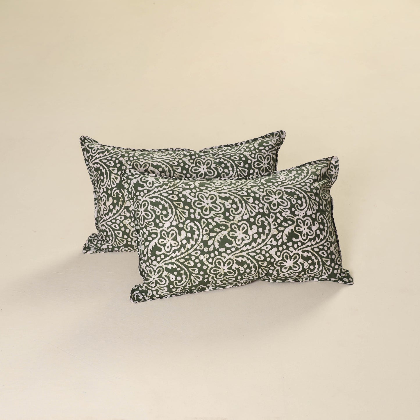 Hand Block Batik Print Pillow Covers (Set of 2) 17