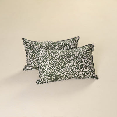 Hand Block Batik Print Pillow Covers (Set of 2) 17