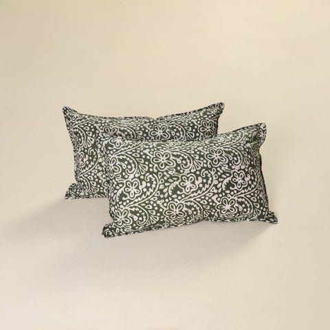 Hand Block Batik Print Pillow Covers (Set of 2) 17