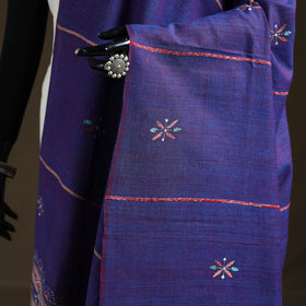 Kantha Hand Embroidered Khes Handwoven Cotton Dupatta 37