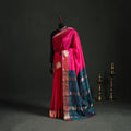 Handloom Zari Border Maheshwari Silk Saree 17