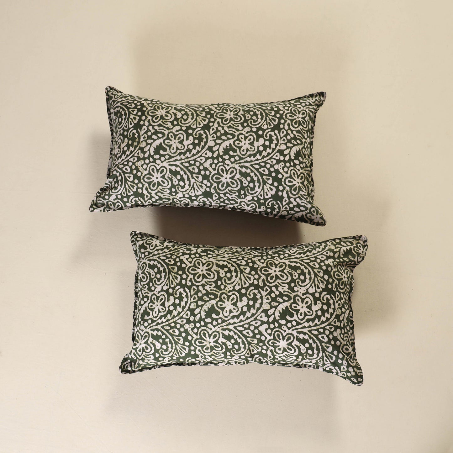 Hand Block Batik Print Pillow Covers (Set of 2) 17