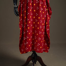 Bandhani Tie-Dye Cotton Long Kaftan 18