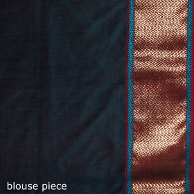 Handloom Zari Border Maheshwari Silk Saree 17