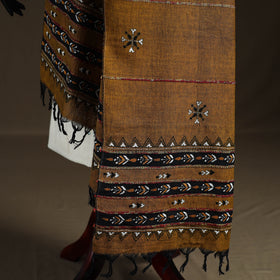 Kantha Hand Embroidered Khes Handwoven Cotton Dupatta 38
