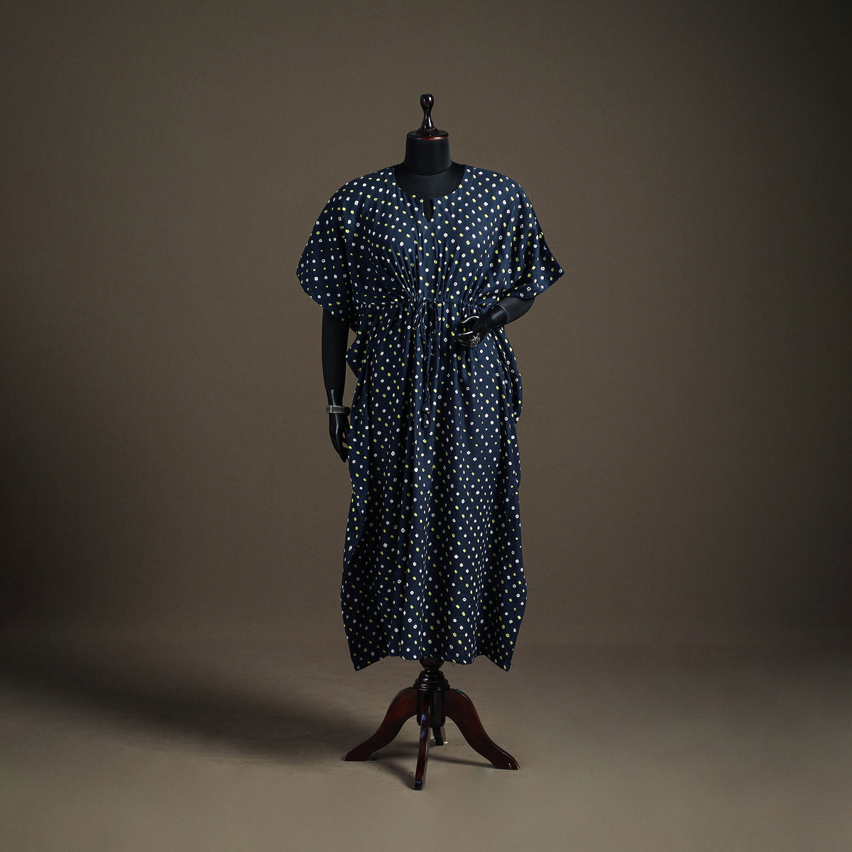 Bandhani Tie-Dye Cotton Long Kaftan 20