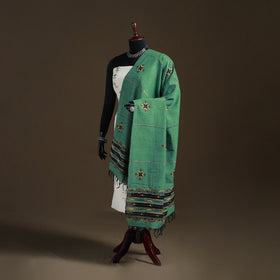 Kantha Hand Embroidered Khes Handwoven Cotton Dupatta 40